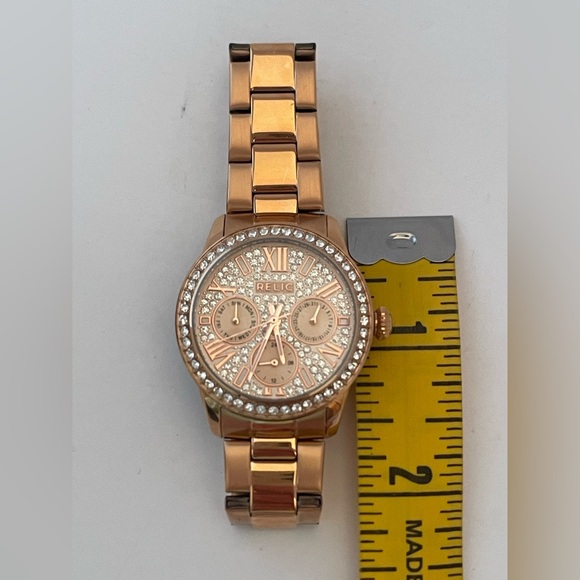 Relic Rose Gold Watch Rhinestone Face - Picture 11 of 11